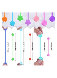 Y&D 32 Pieces Cable Management Ties Reusable Cord Clips Magnet Straps for Bundling, Organizing, Holding Wire to Fridge  - Image 5