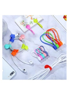 Y&D 32 Pieces Cable Management Ties Reusable Cord Clips Magnet Straps for Bundling, Organizing, Holding Wire to Fridge  - Image 3