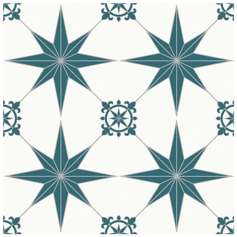 MORCART Peel and Stick Floor Tile SelfAdhesive DIY Vinyl Flooring Removable and Waterproof Tile Sticker for Bathroom Kitchen Wall Bedroom Stairs 20PCS787 x 787Blue Spruce Star - Image 2