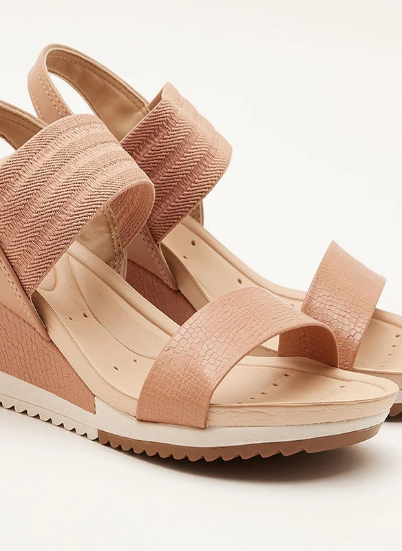 Modare Nude MODARE Wedge Sandals For Ladies for Women | Best Price UAE