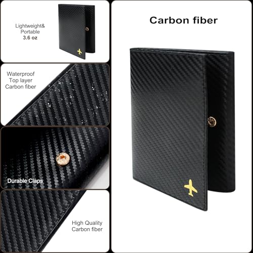 iSamzan Pilot Wallet Passport Holder - Microfiber Fabric Leather Pilot Passport Wallet Accessories - Image 4