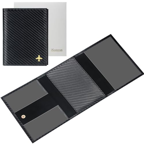 iSamzan Pilot Wallet Passport Holder - Microfiber Fabric Leather Pilot Passport Wallet Accessories - Image 1