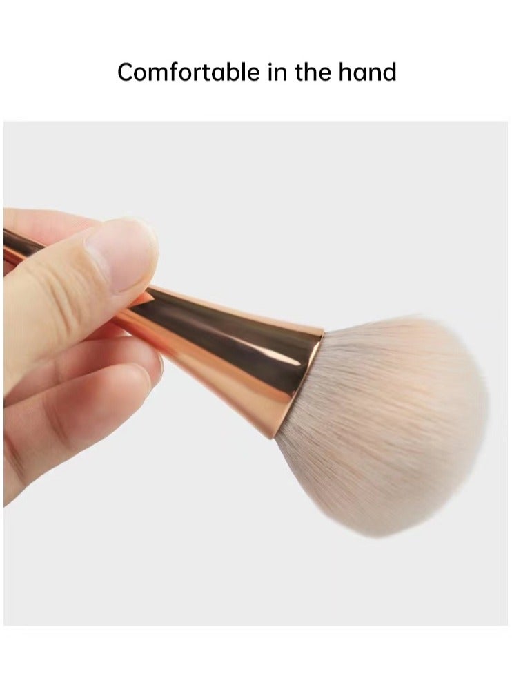 Synthetic Large Powder Brush Luxurious Buffing Bronzer Plastic Slim Thin Handle Easy to Hold  Fiber Loose Makeup Brush Daily Makeup - Image 5