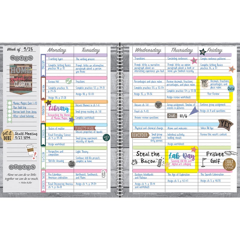 Teacher Created Resources Home Sweet Classroom Lesson Planner (TCR8294) - Image 2