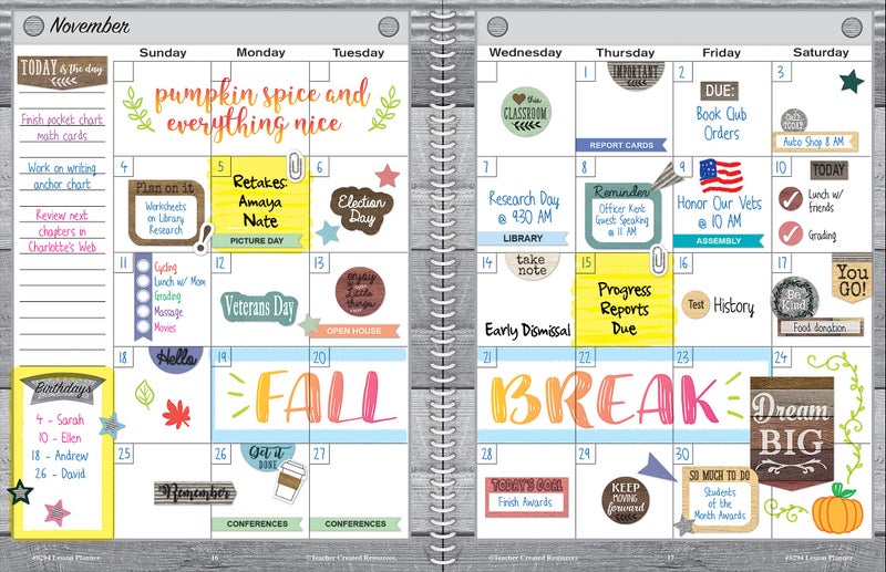 Teacher Created Resources Home Sweet Classroom Lesson Planner (TCR8294) - Image 4