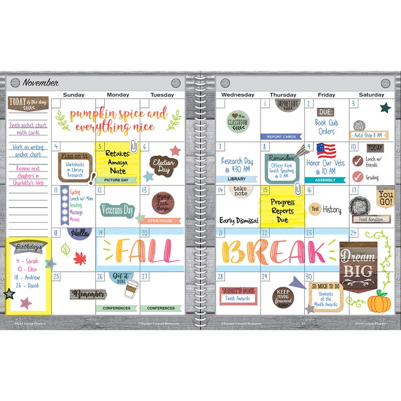 Teacher Created Resources Home Sweet Classroom Lesson Planner (TCR8294) - Image 3