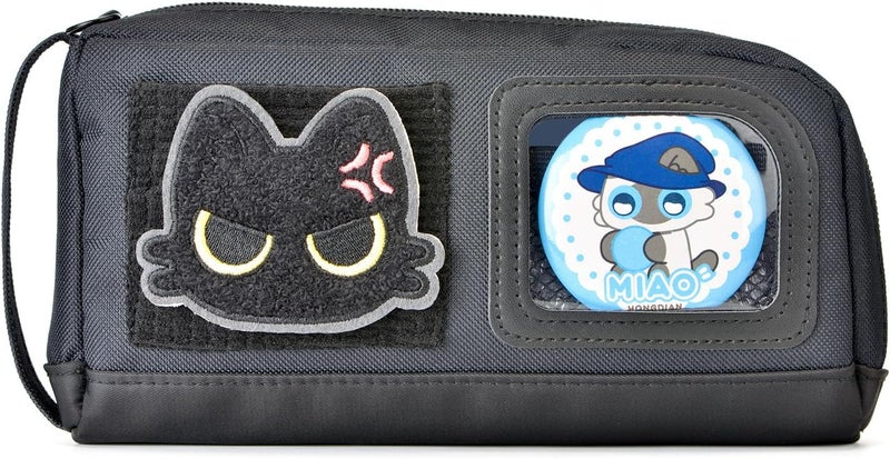 Lanxivi Pencil Case Large Capacity Adorable Cat Pencil Pouch Stationery Pen Bag Teen Girls Boys Magic Sticker Decoration Badges Low maintenance - Image 1