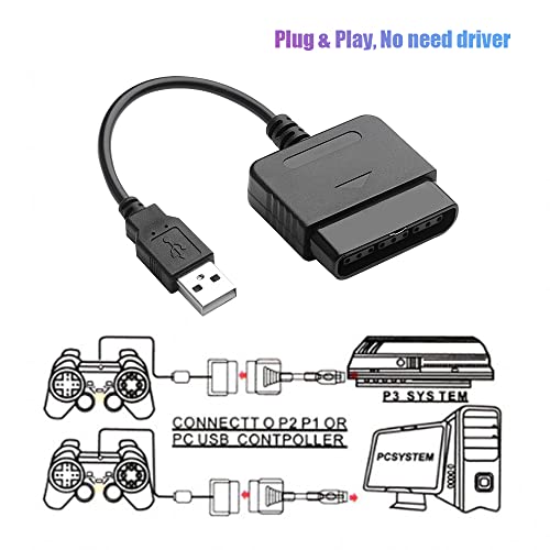vienon PS2 Controller to USB Adapter Converter, 2 Pack Compatible with PS1/PS2 Controller Gamepad to PS3/PC Controller No Need Driver - Image 2