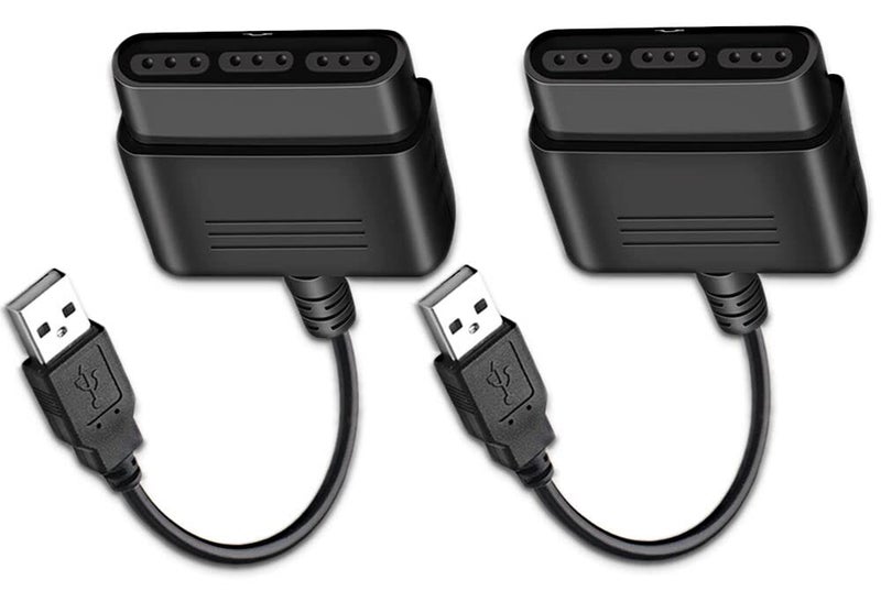 vienon PS2 Controller to USB Adapter Converter, 2 Pack Compatible with PS1/PS2 Controller Gamepad to PS3/PC Controller No Need Driver - Image 1
