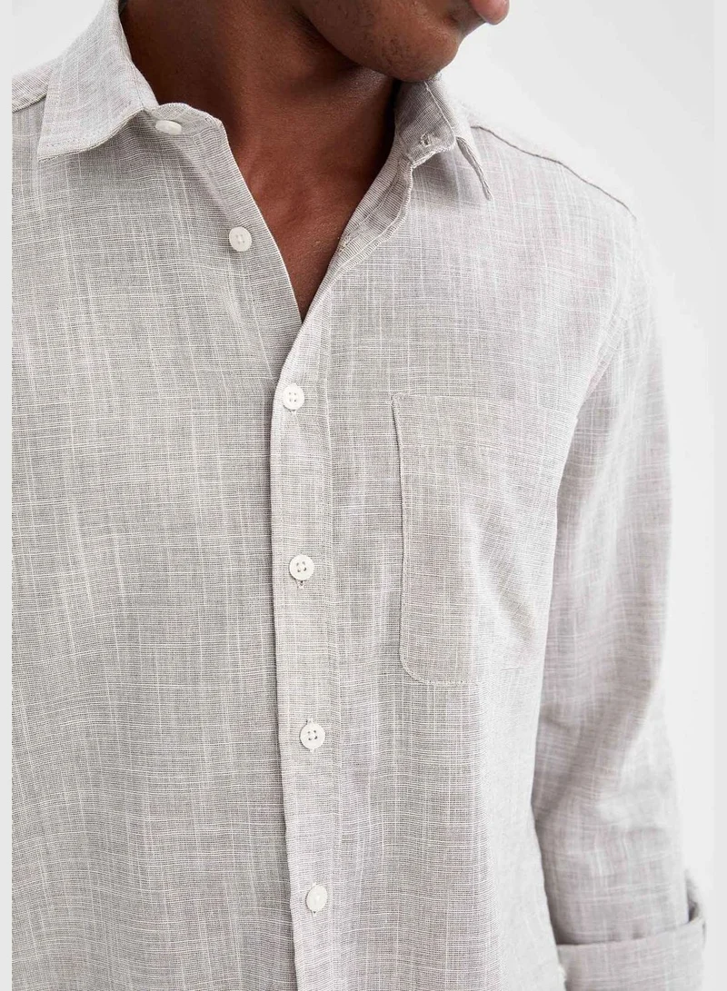 DeFacto Regular Fit Long Sleeve Woven Shirt