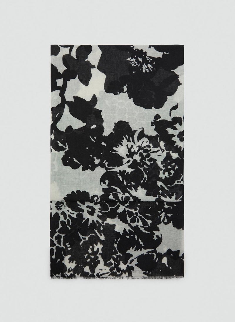 MANGO Floral Print Scarf  - Image 1