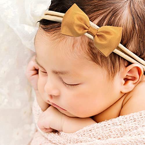 CÉLLOT 40 Colors Baby Bow Headbands 2.75" Hair Bows Super Soft Nylon Headbands for Baby Girls Infants preemie and Newborn Kids Hair Accessories - Image 3