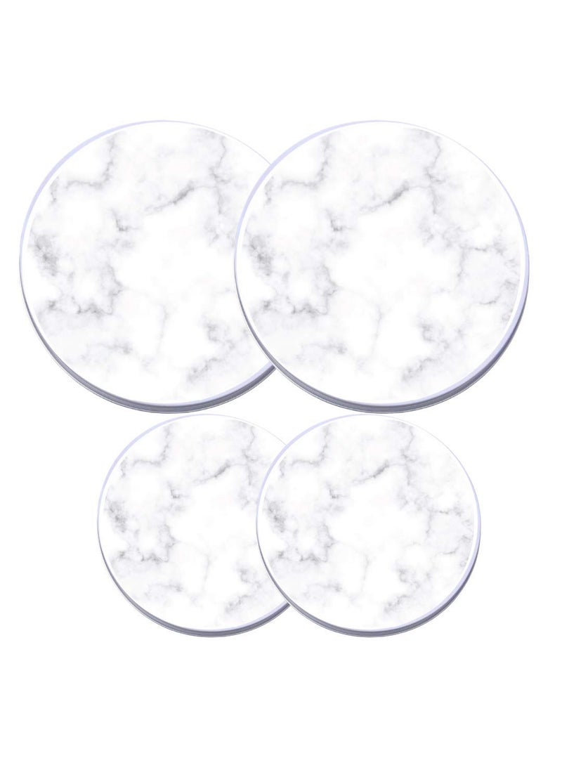Robbins Aria Electric Stove Burner Covers  Protect Stovetop  Set of 4 10 and 8 inches  White Marble 