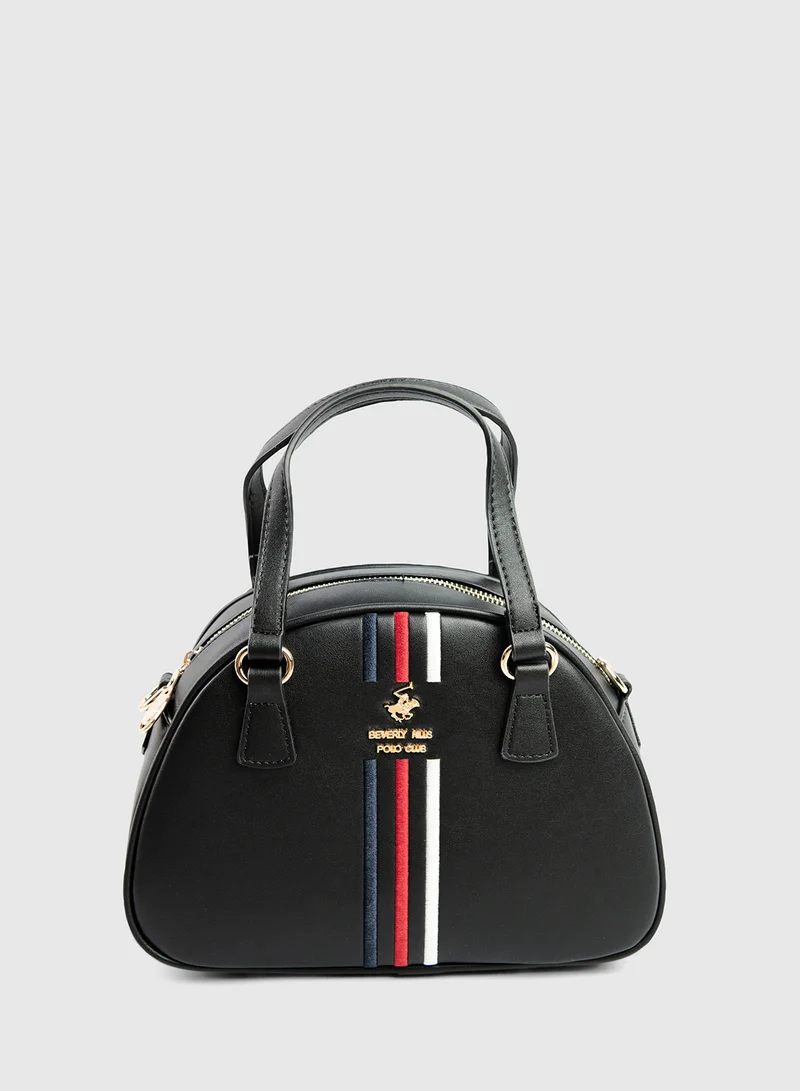 BEVERLY HILLS POLO CLUB Logo Detail Satchel Bag