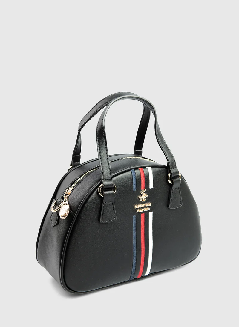 BEVERLY HILLS POLO CLUB Logo Detail Satchel Bag