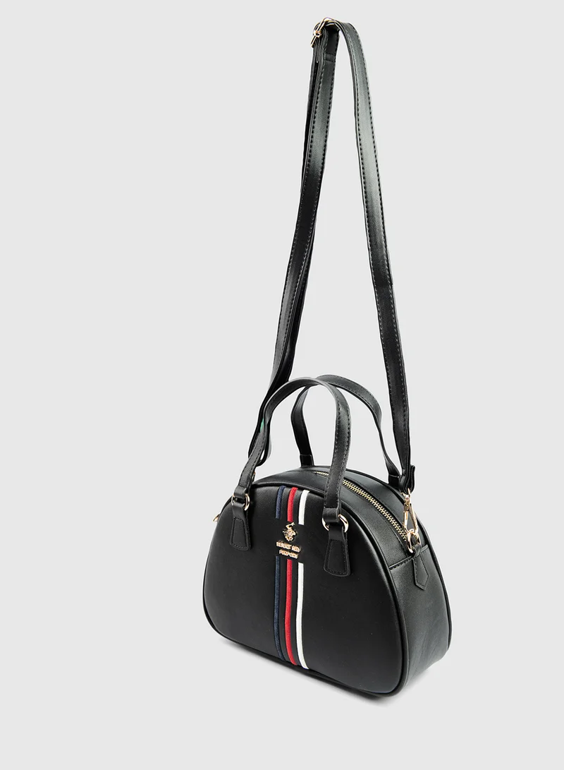 BEVERLY HILLS POLO CLUB Logo Detail Satchel Bag