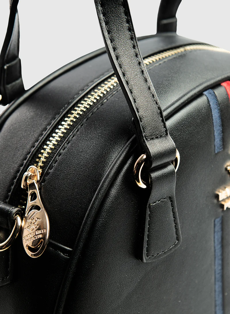 BEVERLY HILLS POLO CLUB Logo Detail Satchel Bag