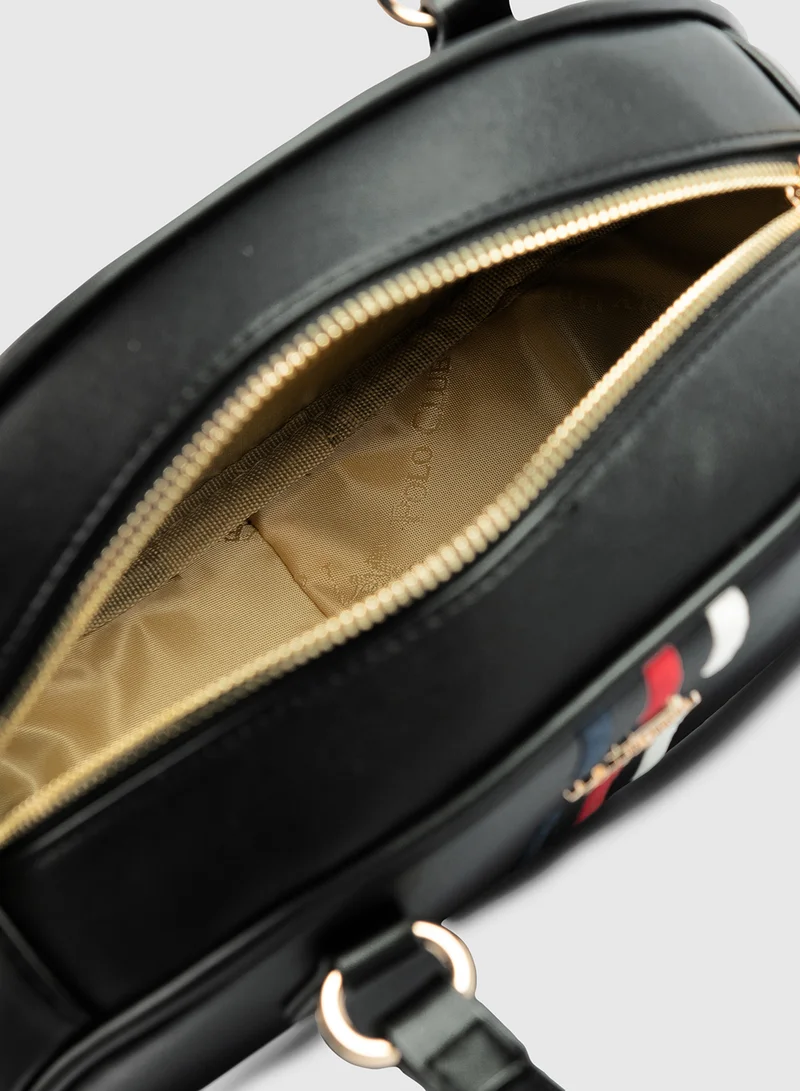 BEVERLY HILLS POLO CLUB Logo Detail Satchel Bag