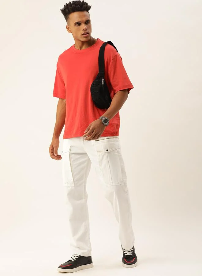 ستايلي Men Relaxed Fit Solid Cargo Trousers By Bene Kleed