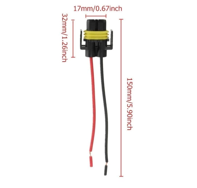Auto Pearl H8/H11/H27 wiring harness socket holder female adapter Cable plug for HID headlight fog light lamp bulb set of 2 - Image 4