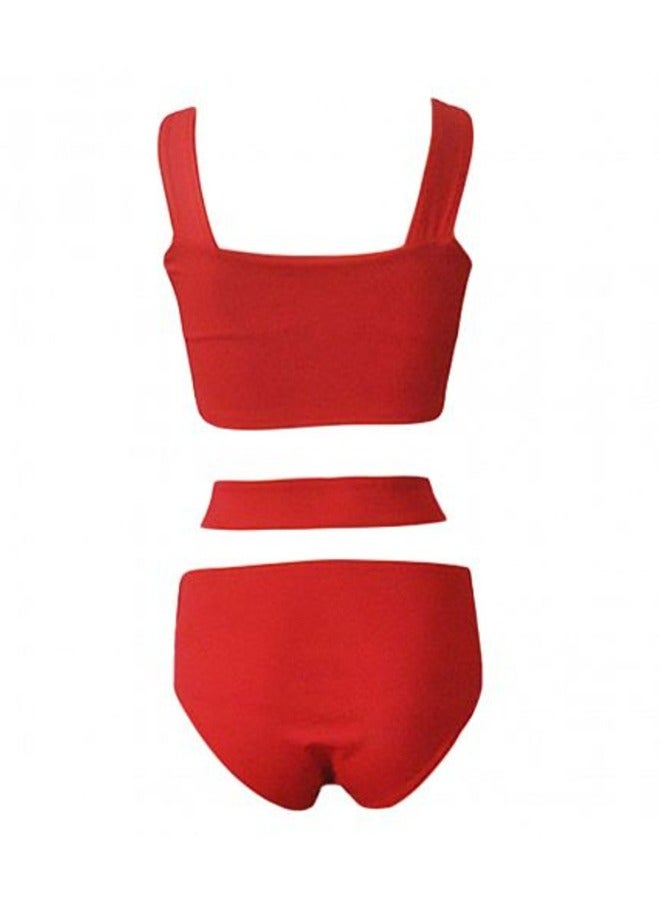 Women's High Waisted Wrap Bikini Set Tie Ruched Bathing Suits Two-Piece Crisscross Swimsuits Bandage Beach Swimwear  - Image 2