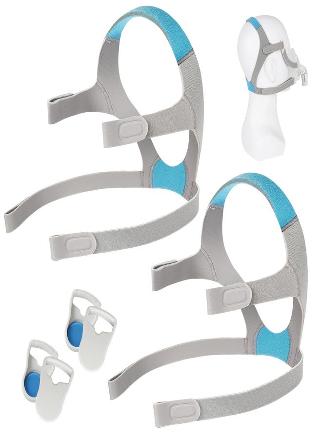sanforce غطاء رأس AirFit F20، عبوتان من أربطة غطاء الرأس البديلة للقناع مع مشابك مغناطيسية، متوافق مع قناع الوجه الكامل F20، لوازم ملحقات جهاز CPAP - Image 1
