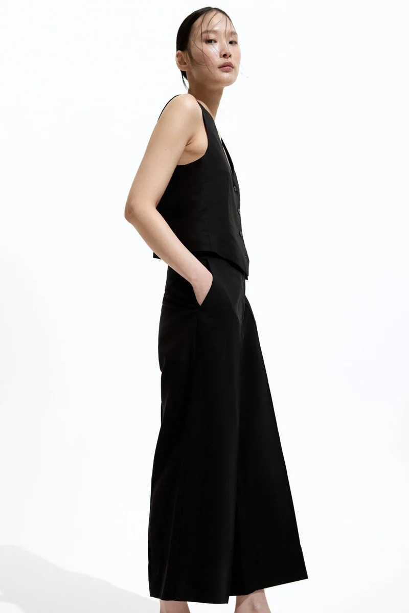 اتش اند ام بنطلون رسمي بساق واسعة