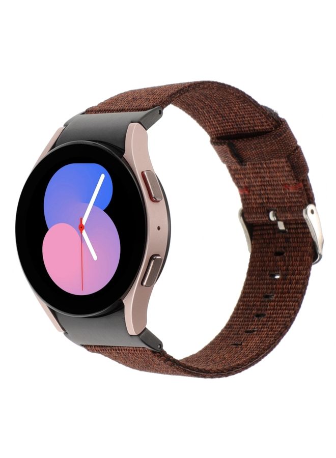 Replacement Strap For Samsung Galaxy Watch6/6 Classic/5/5 Pro Nylon Canvas Watch Band Wine Red