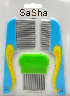 Sasha Lice Comb  Multicolor 3 Piece 