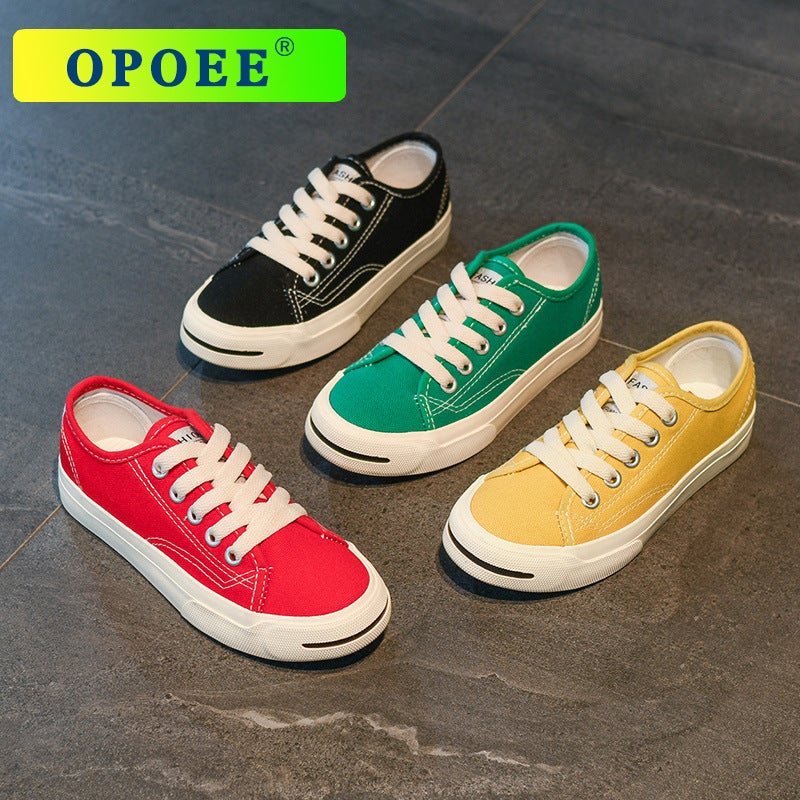 Children''s Canvas Shoes for Boys and Girls, Baby Cloth Shoes, Parent-Child Shoes, Open-Toe Style, 2026 Spring New Trendy Sneakers - Image 2