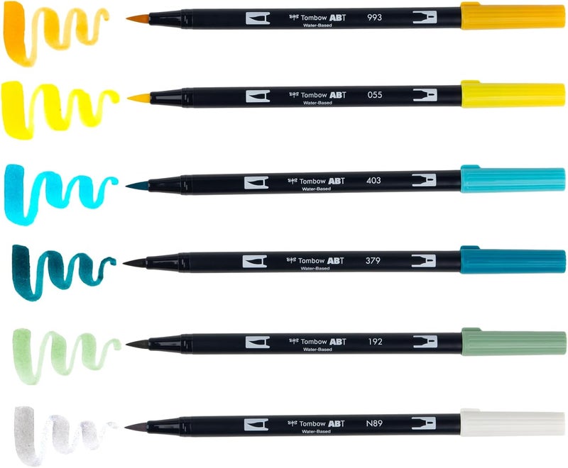 Tombow Dual Brush Pen Set Lemon Squeezy 6 - Image 4