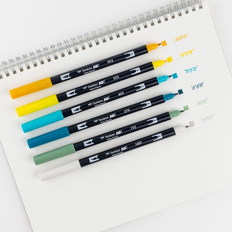 Tombow Dual Brush Pen Set Lemon Squeezy 6 - Image 5