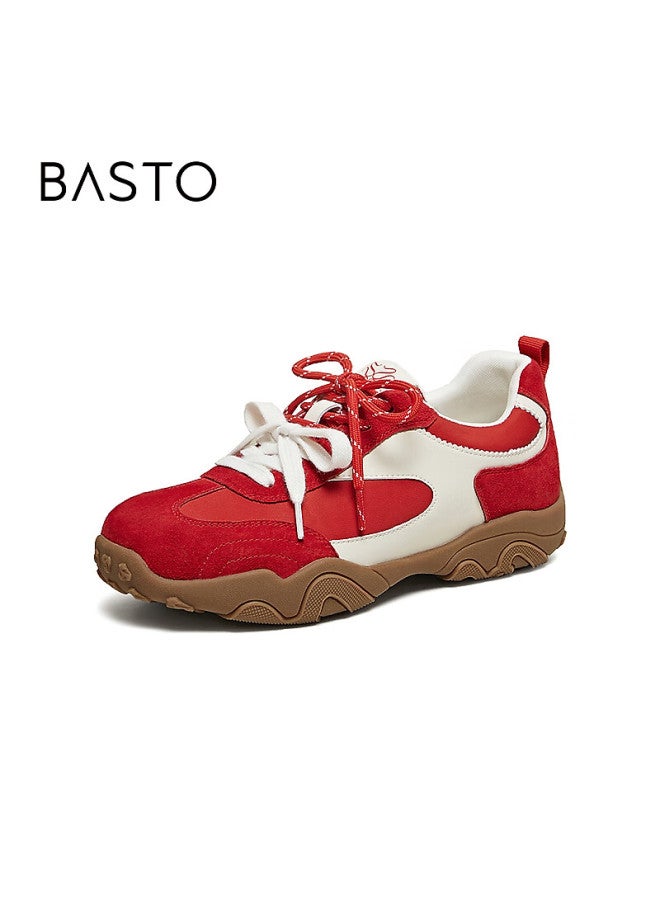 Basto 26 Spring Training Shoes Fashion Retro Sports Women's Casual Shoes L5000am6 Red Size 38 - Image 1