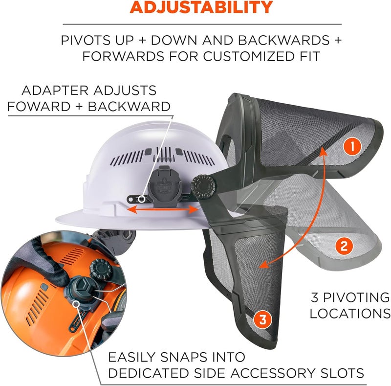 Ergodyne Skullerz 8989 Hard Hat Mesh Face Shield Attachment Adapter for Hard Hat and Safety Helmets - Image 5