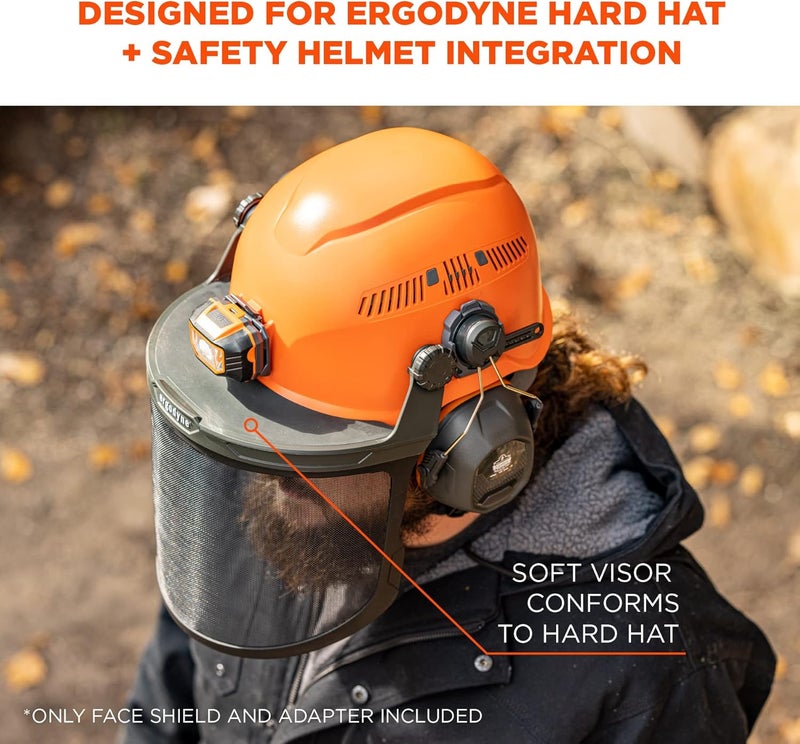 Ergodyne Skullerz 8989 Hard Hat Mesh Face Shield Attachment Adapter for Hard Hat and Safety Helmets - Image 2