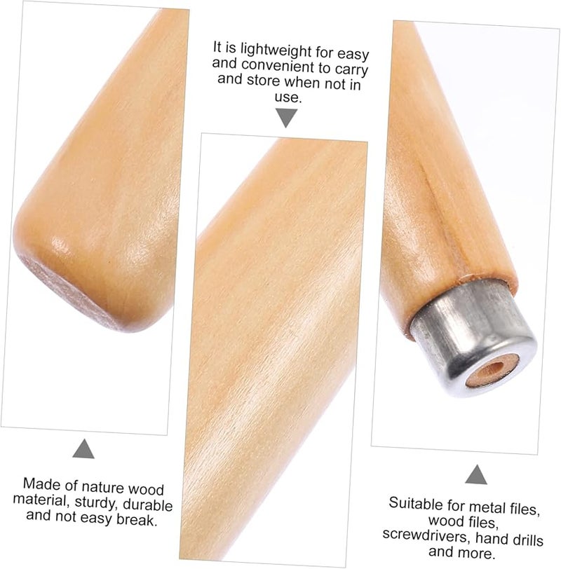 6Pcs Wooden File Handles Ergonomic Rust Proof Grip for Woodworking Polishing DIY - Image 5