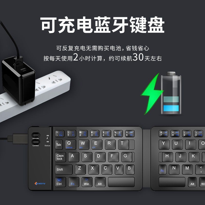 Mini Foldable Wireless Bluetooth Keyboard for Tablet & Phone - Image 3