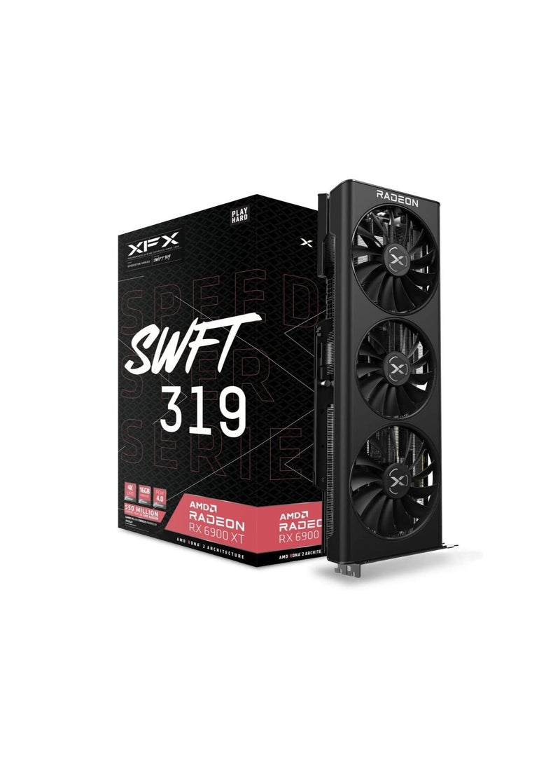 بطاقة رسوميات XFX Speedster SWFT 319 AMD Radeon RX 6900 XT CORE للألعاب مع ذاكرة GDDR6 سعة 16 جيجابايت ومنفذ HDMI 3xDP وبطاقة AMD RDNA 2 RX-69XTAQFD9 العلامة التجارية: Xfx - pzsku/ZB8C04001D4505E19071BZ/45/_/1673441888/12d531d7-ca2e-4152-bbea-eacfbb20e5c5