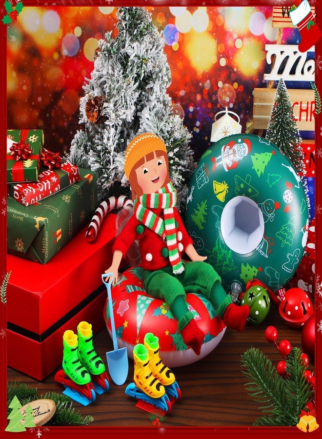 Cutecrop 20 Pcs Christmas Doll Accessories Set Includes Snow Tube Christmas Clothing, Bathrobe, Scarf, Skirts, Apron, Chef Hat, Socks and Accessories for Xmas Doll Decor(Classic Style) - Image 5