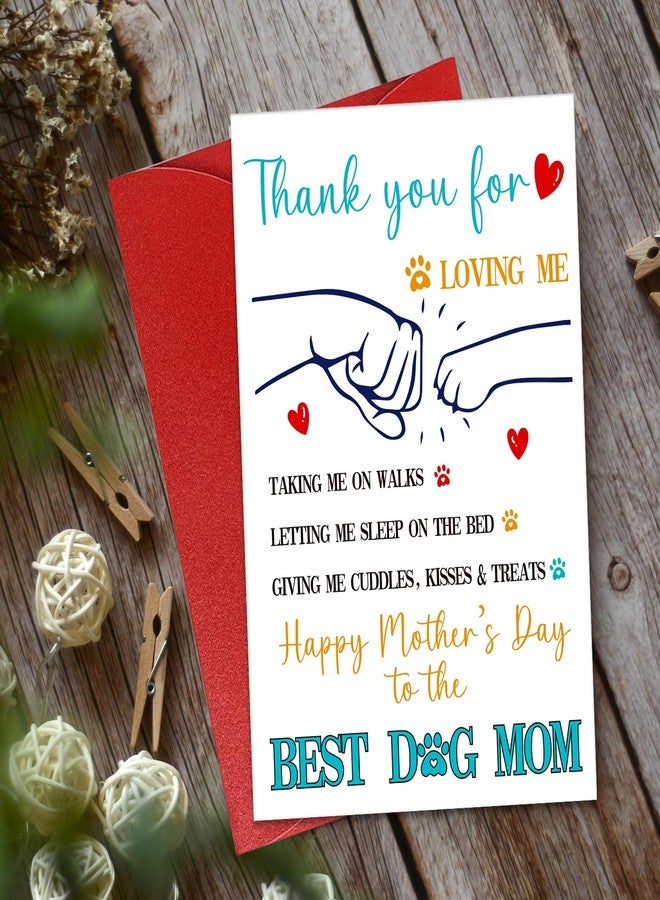 JUESMOS Happy Mother's Day Card from Dog Puppy - Best Dog Mom Gifts for Women Funny Mothers Day Gift for Women Her Dog Lover - Dog Mom Greeting Card with Envelope - Image 2