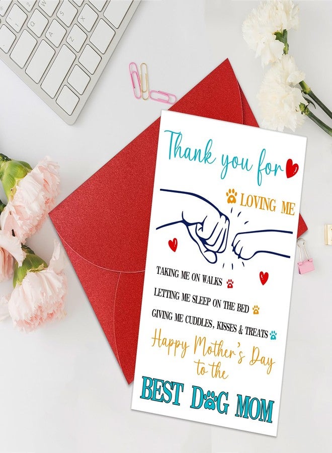 JUESMOS Happy Mother's Day Card from Dog Puppy - Best Dog Mom Gifts for Women Funny Mothers Day Gift for Women Her Dog Lover - Dog Mom Greeting Card with Envelope - Image 3