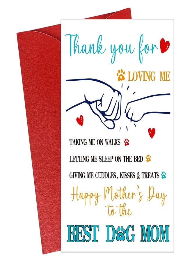 JUESMOS Happy Mother's Day Card from Dog Puppy - Best Dog Mom Gifts for Women Funny Mothers Day Gift for Women Her Dog Lover - Dog Mom Greeting Card with Envelope - Image 1