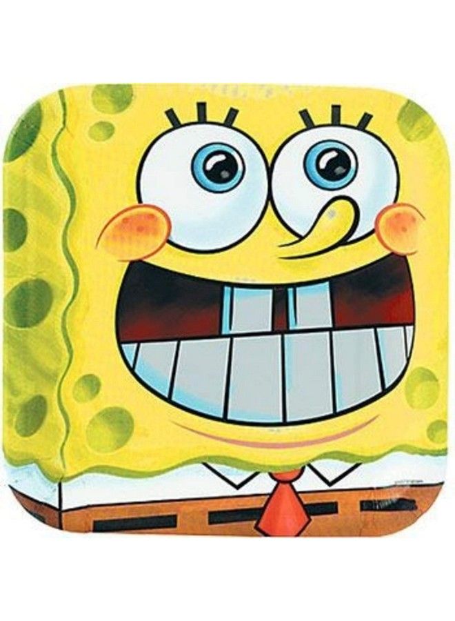 Amscan Spongebob Dinner Plate 8Ct Birthday Party Supplies Plates - Image 1