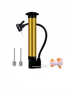 Lee Yon Universal Pump Air Pump for Football, Basketball and Bicycle, Black/Gold  - Image 1