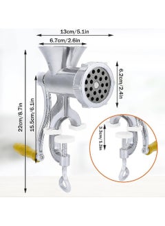 NAFO Manual Meat Grinder Stainless Steel Hand Suction Cup Base & Clamp with Filling Nozzle for Vegetables Grinding & Sausage Stuffing  - Image 4