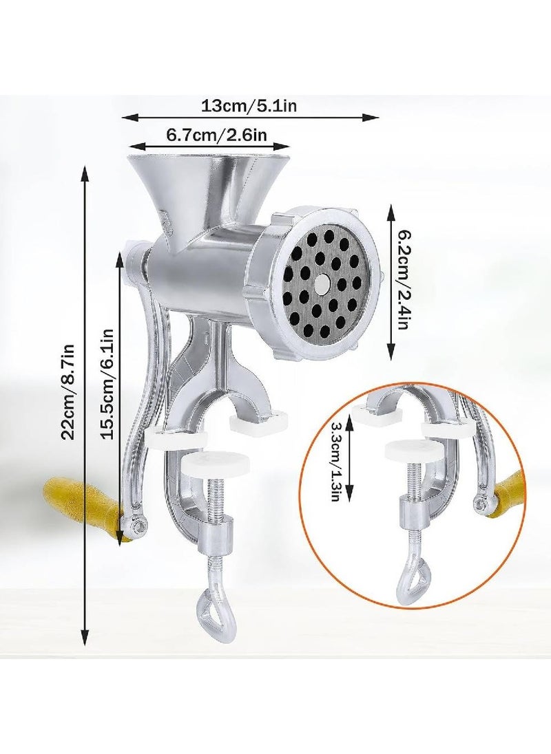 NAFO Manual Meat Grinder Stainless Steel Hand Suction Cup Base & Clamp with Filling Nozzle for Vegetables Grinding & Sausage Stuffing  - Image 4