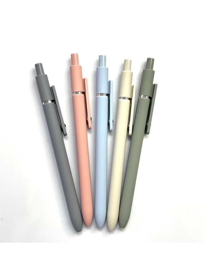 sencoo 5 Pack Blue Gel Pens Quick Dry Ink Pens Fine Point Retractable Roller Ball Pens 0.5Mm Smooth Writing Pens Cute Pens Aesthetic Pens For School Office Home Diary Gift Pens (Blue) - Image 2