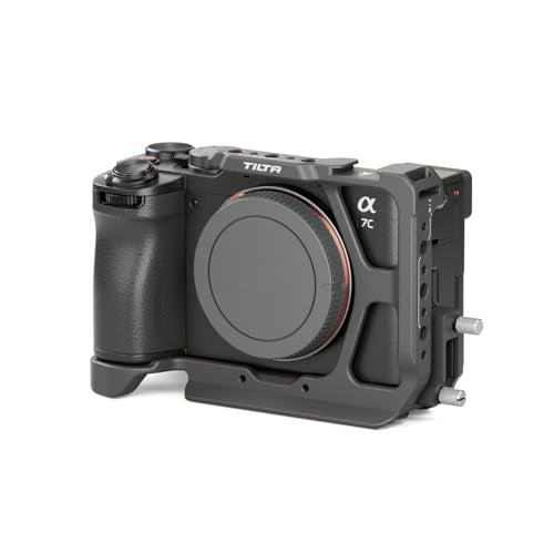 Tilta Half Camera Cage for a7C II / a7C R | Mount Accessories via Cold Shoe, NATO Rail, 1/4"-20 w/Locating Points | HDMI Clamp | Arca Ready (Black) - Image 1
