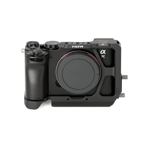Tilta Half Camera Cage for a7C II / a7C R | Mount Accessories via Cold Shoe, NATO Rail, 1/4"-20 w/Locating Points | HDMI Clamp | Arca Ready (Black) - Image 3