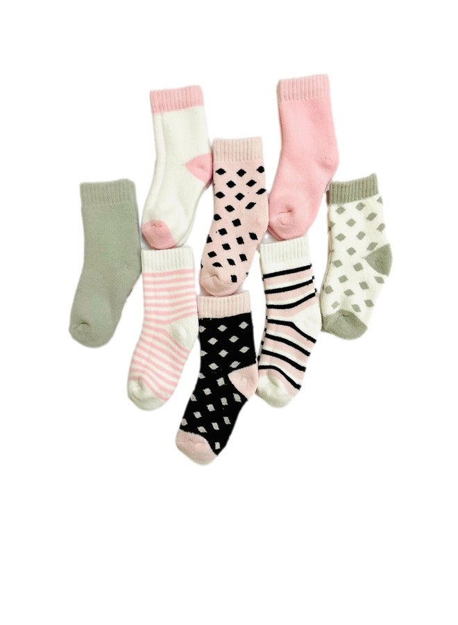 Freshfoot Cute and Colourful Organic Cotton New Born baby socks for 0-6 Months (Girls, 4) - Image 1